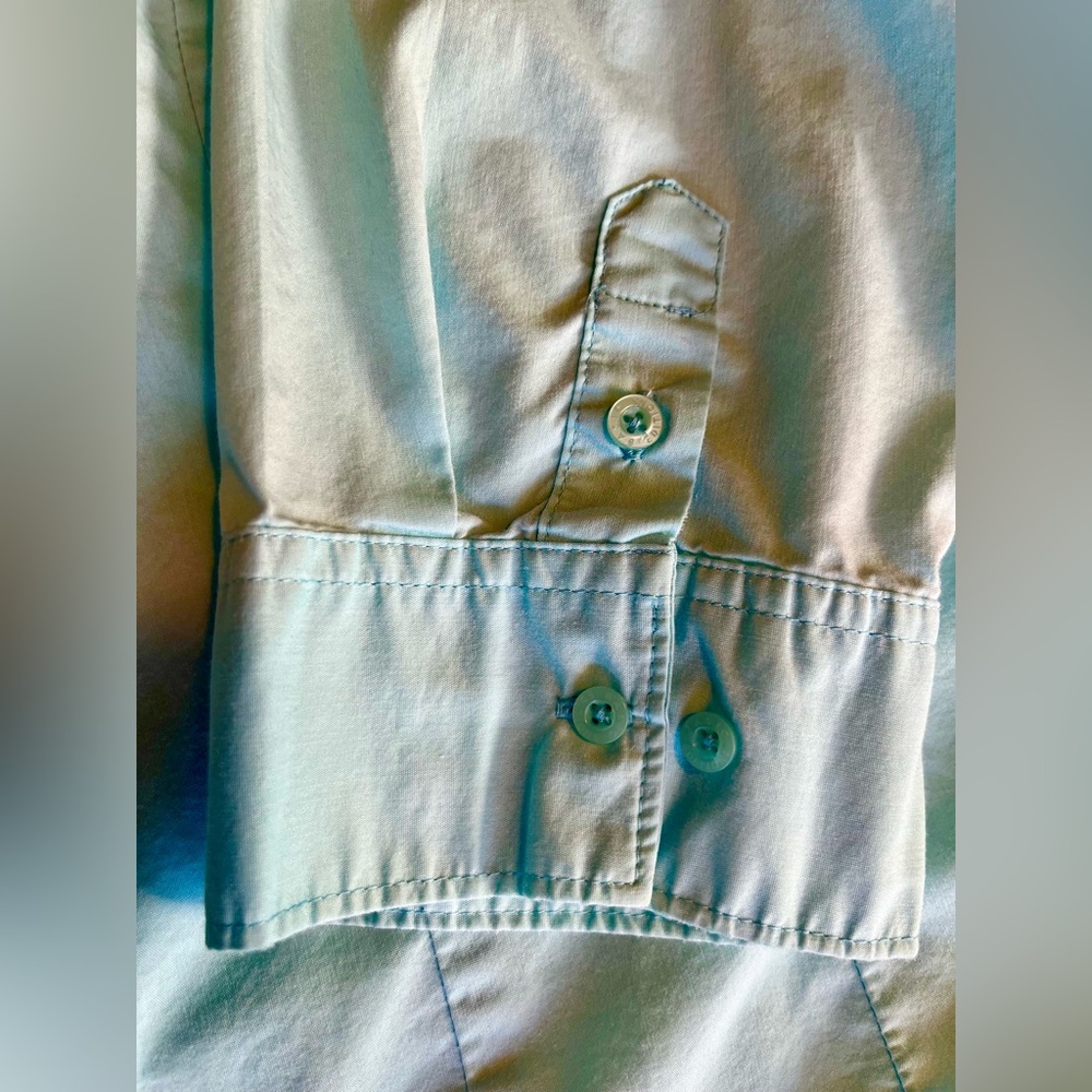 Basic Editions Light Blue Button Down Shirt - image 5